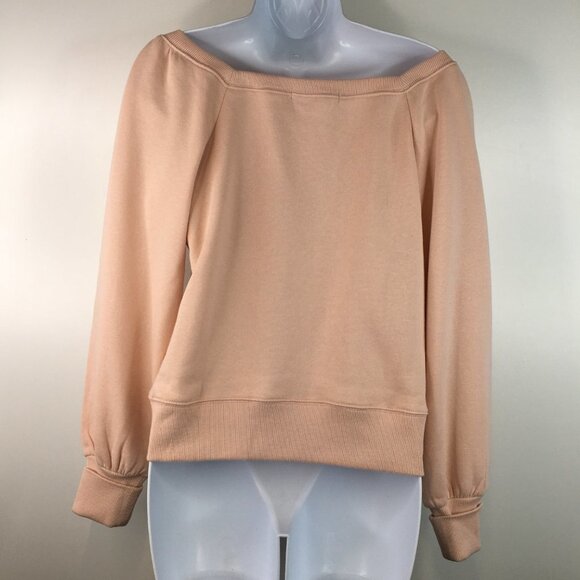 Rebecca Minkoff Ariel Square Neck Pink Puff Sweatshirt Size XS - Picture 6 of 10